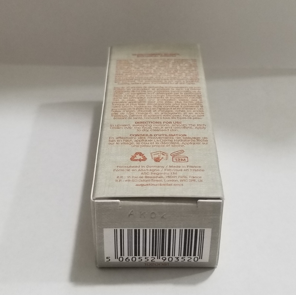 AUGUSTINUS BADER RICH CREAM! BRAND NEW IN BOX! - Picture 2 of 7
